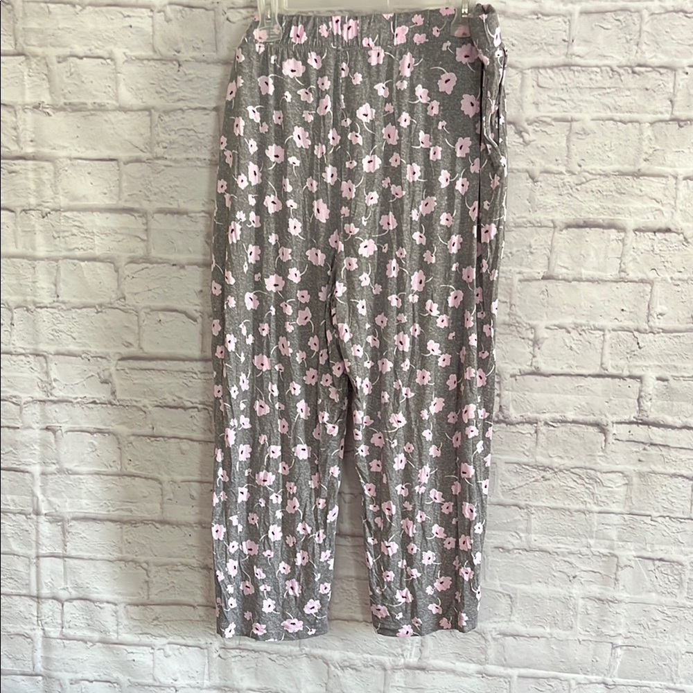 Floral Gray Pajama Pants - Picture 2 of 4